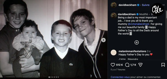 L’ancien footballeur a écrit : "Être papa, c'est mon rôle le plus important… Je vous aime tous".

Capture Instagram - David Beckham