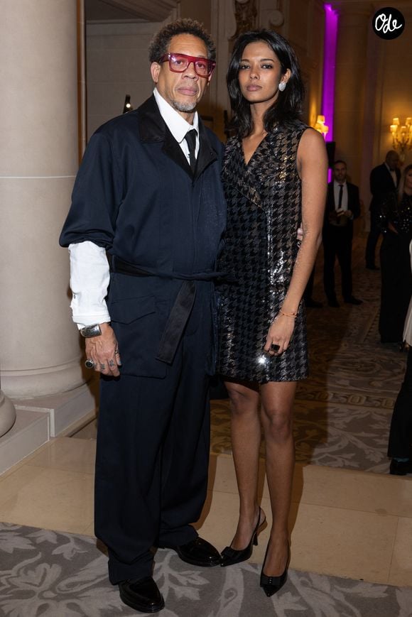 Exclusif - JoeyStarr et sa compagne Pauline Latchoumanin - Global Gift Gala Paris à l'hôtel Four Seasons George V à Paris le 8 novembre 2025. © Cyril Moreau/Bestimage