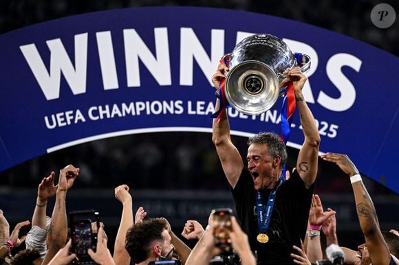 Luis Enrique - Le PSG remporte la Ligue Des Champions 2025, pour la première fois de son histoire, face à l'Inter Milan (5-0) à l'Allianz Arena de Munich, le 31 mai 2025. Photo : Image Sport/PsnewZ/Bestimage