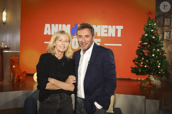 Exclusif - Claire Chazal, sur plateau de la nouvelle émission "Animalement Vôtre" présentée par Bernard Montiel et diffusée le 7 décembre sur France 3, à Paris, France, le 7 octobre 2025. © Jack Tribeca/Bestimage