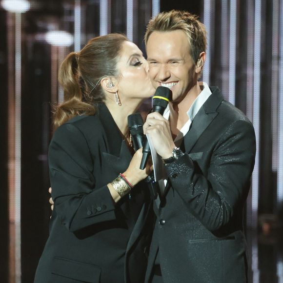 Léa Salamé et Cyril Féraud - Cérémonie de la 40ème édition des Victoires de la Musique à la Seine Musicale à Boulogne-Billancourt, France, le 14 février 2025. © Coadic Guirec/Bestimage