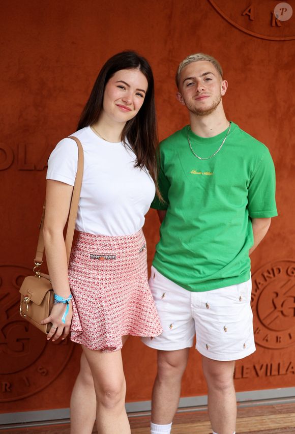 Michou et son ex -compagne Elsa Bois - Célébrités au Village lors des Internationaux de France de tennis de Roland Garros 2023 à Paris le 10 juin 2023. © Jacovides-Moreau/Bestimage