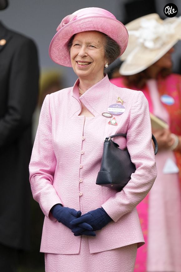 La princesse Anne assiste à la deuxième journée du Royal Ascot, à l'hippodrome d'Ascot, à Ascot, dans le Berkshire, au Royaume-Uni, le 17 juin 2026.
Julien Burton / Bestimage
