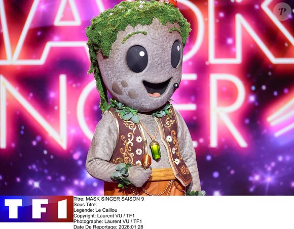 Une saison avec des nouveautés mondiales, comme un candidat uniquement grimé d'un maquillage changeant.

Le Caillou dans "Mask Singer 9" sur TF1. Photo : Laurent Vu / TF1