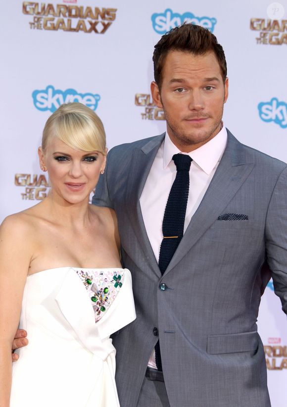 Chris Pratt et Anna Faris lors de la première du film "Guardians of the Galaxy" à Hollywood, le 21 juillet 2014. © Bestimage