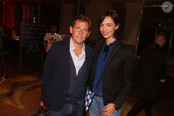 Daniel Riolo et son épouse Géraldine Maillet assistant au lancement du nouveau jeu FIFA 2018 (également appelé FIFA 18) qui s'est tenu au '104' à Paris, France, le 25 septembre 2017. Photo by Jerome Domine/ABACAPRESS.COM