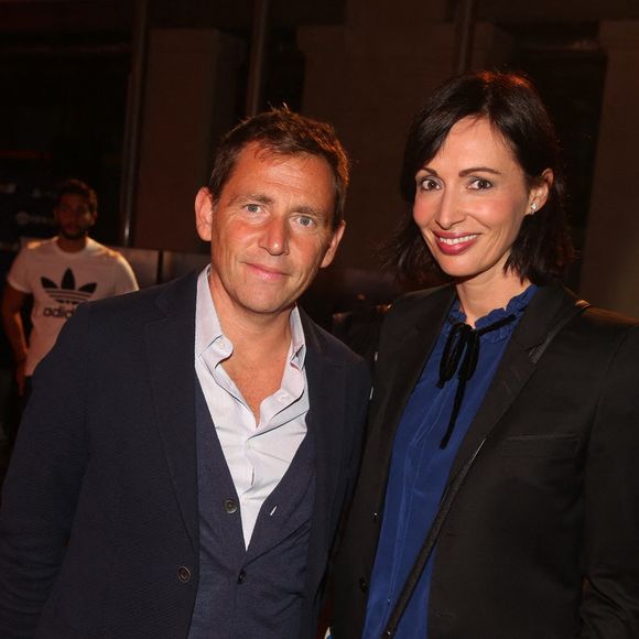 Daniel Riolo et son épouse Géraldine Maillet assistant au lancement du nouveau jeu FIFA 2018 (également appelé FIFA 18) qui s'est tenu au '104' à Paris, France, le 25 septembre 2017. Photo by Jerome Domine/ABACAPRESS.COM