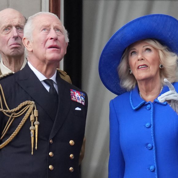 Le roi Charles III d'Angleterre et Camilla Parker Bowles, reine consort d'Angleterre, - Buckingham Palace le 5 mai 2025. © Julien Burton / Bestimage