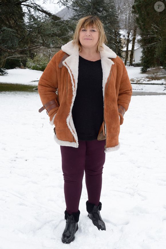 Michele Bernier assiste à un photocall dans la neige pour le film Ne Sous Silence lors du 20e Festival des Créations Télévisuelles de Luchon a Luchon, France, le 10 Fevrier 2018. Photo by Aurore Marechal/ABACAPRESS.COM