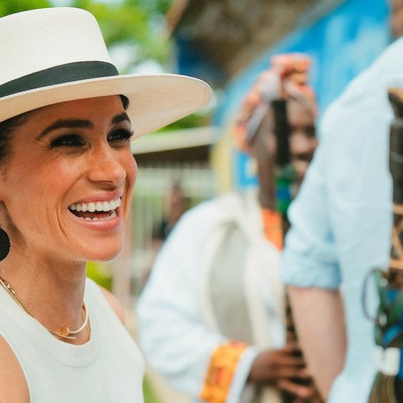 Le prince Harry, duc de Sussex, Meghan Markle, duchesse de Sussex, la vice-présidente Francia Marquez lors d'un sommet en alliance avec The Archewell Foundaiton et Luminate à Bogota, le premier jour de leur visite de 4 jours en Colombie : Prince Harry, duc de Sussex, Meghan Markle, duchesse de Sussex.
©Backgrid USA / Bestimage