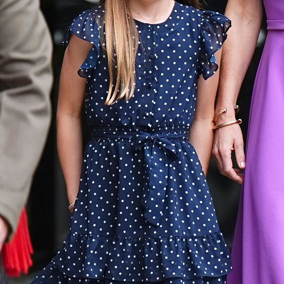 Catherine (Kate) Middleton et la princesse Charlotte rencontrent les équipes de tennis et de croquet lors de la finale du tournoi de Wimbledon 2024, le 14 juillet 2024. ALPHA AGENCY / BESTIMAGE