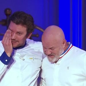 Philippe Etchebest en larmes face à Charles après son élimination de "Top Chef 2025", épisode du 4 juin, sur M6