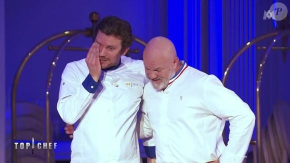 Philippe Etchebest en larmes face à Charles après son élimination de "Top Chef 2025", épisode du 4 juin, sur M6