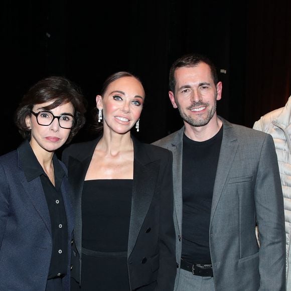 Exclusif - Rachida Dati (Ministre de la Culture), Alexandra Cardinale (Productrice du Ballet), Julien Lestel (Chorégraphe du Ballet) et Dominique Desseigne - Célébrités assistent à la générale du Ballet "Carmen" au théâtre Libre à Paris le 9 avril 2025. © Bertrand Rindoff/Bestimage