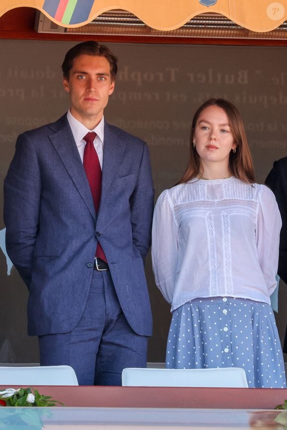 Le jeune homme a également étudié au King's College de Londres. En plus de s'être illustré en tant que DJ, le beau-fils de Caroline de Monaco a également pratiqué le basketball à un haut niveau.


Ben-Sylvester Strautmann et la princesse Alexandra de Hanovre lors de la finale du tournoi de tennis Masters 1000 de Monte-Carlo à Roquebrune-Cap-Martin, France, le 14 avril 2024. © Claudia Albuquerque/Bestimage