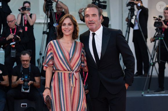 Jean Dujardin et Nathalie Pechalat assistant à la première de J'Accuse dans le cadre de la 76e Mostra de Venise le 30 août 2019. Photo par Aurore Marechal/ABACAPRESS.COM