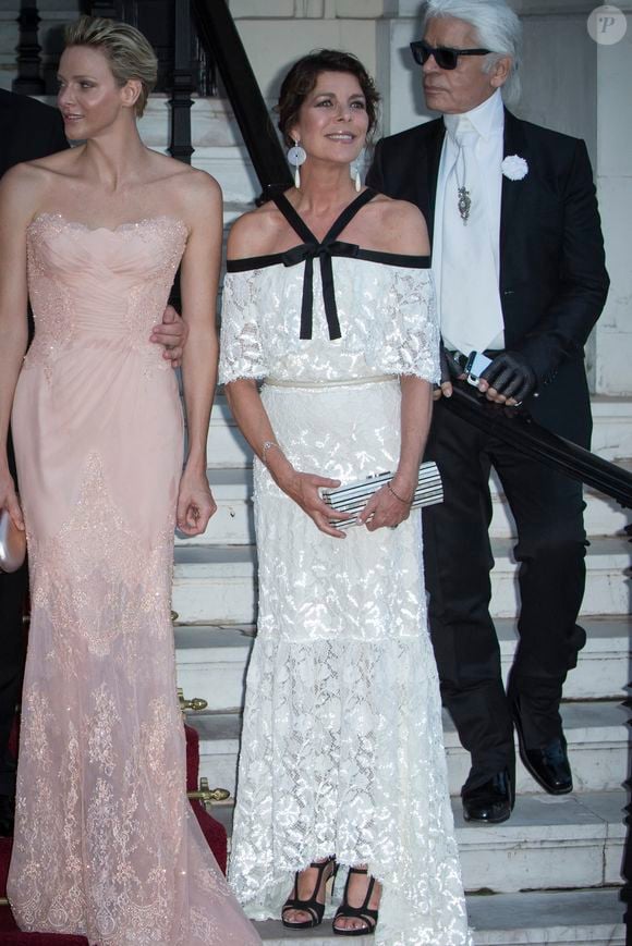 La princesse Charlene de Monaco, la princesse Caroline de Hanovre arrivent au 'Love Ball' organisé par Natalia Vodianova au profit de la Naked Heart Foundation à l'Opéra Garnier. Monaco le 27 juillet 2013. Photo Marco Piovanotto/ABACAPRESS.COM