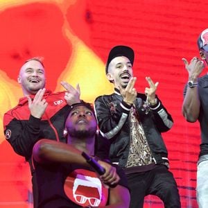 Oli, Jul, Bigflo et Black M en concert au stade Orange Velodrome à Marseille le 11 octobre 2019 dans le cadre de la tournée Phoenix Tour de Soprano. © Bruno Bebert / Bestimage