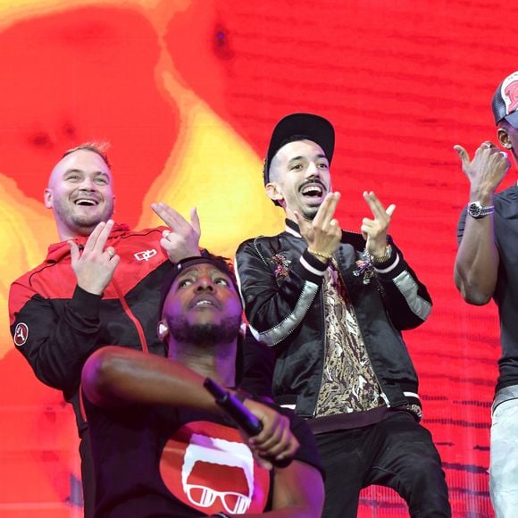 Oli, Jul, Bigflo et Black M en concert au stade Orange Velodrome à Marseille le 11 octobre 2019 dans le cadre de la tournée Phoenix Tour de Soprano. © Bruno Bebert / Bestimage