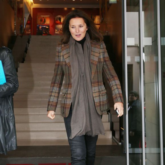 Exclusif - Cecilia Attias est allee faire la promotion de son livre, "Une envie de verite", dans les studios RTL a Paris. Le 15 octobre 2013 Denis Guignebourg / Bestimage