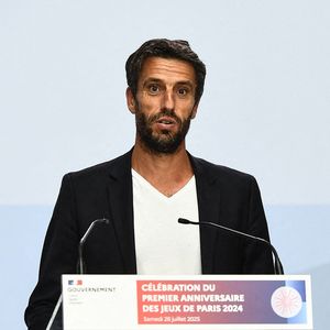 Tony Estanguet lors de la cérémonie d'anniversaire de l'ouverture des Jeux Olympiques de Paris 2024 le 26 juillet 2025 à Paris, France. Photo par Emilian Baldow/Icon Sport/ABACAPRESS.COM