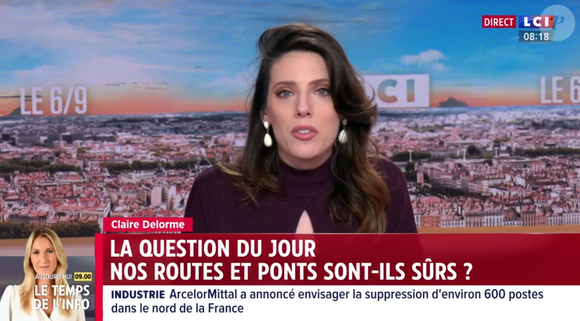 Claire Delorme fait ses premiers pas sur LCI, le 24 avril 2025, dans la matinale de Jean-Baptiste Boursier