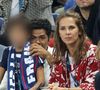 Jamel Debbouze, sa femme Mélissa Theuriau et leur fils Léon dans les tribunes du stade de France lors du match de ligue des nations opposant la France à l'Allemagne à Saint-Denis, Seine Saint-Denis, France, le 16 octobre 2018. La France a gagné 2-1.
©AGENCE / BESTIMAGE