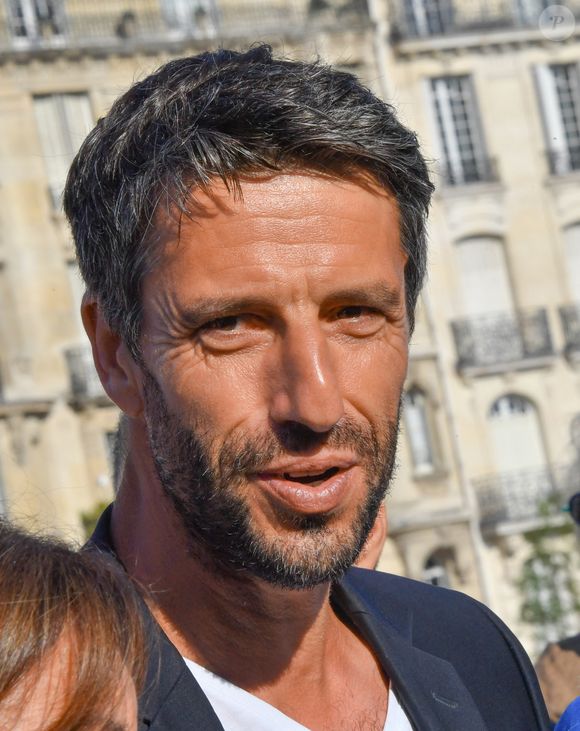 Tony Estanguet Célébration des JO Paris 2024 un an après dévoilement du projet du Monument des Championnes et des Champions samedi 26 juillet 2025 Pont Saint Louis Paris © Alexanfre Fay / Pixplanete / Bestimage