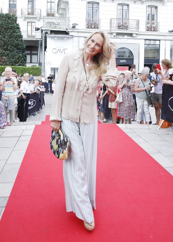 Exclusif - Estelle Lefébure lors de la 2ème édition du Festival du Cinéma Français et Gastronomie d'Aix-les-Bains le 8 juin 2023.
© Denis Guignebourg / Bestimage
