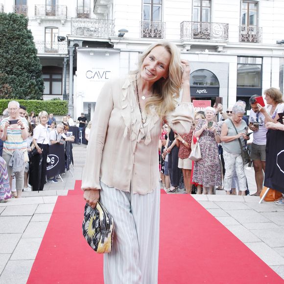 Exclusif - Estelle Lefébure lors de la 2ème édition du Festival du Cinéma Français et Gastronomie d'Aix-les-Bains le 8 juin 2023.
© Denis Guignebourg / Bestimage