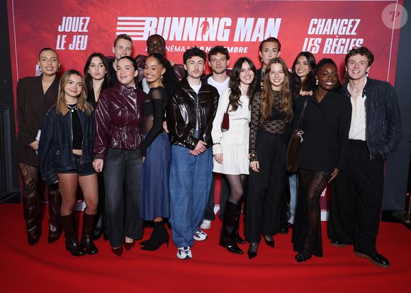 Les élèves de la Star Academy 2025 (G-D) Mélissa, Ambre, Théo L., Lily, Noah, Léane, Léo, Théo P., Jeanne, Victor, Anouk, Ema, Sarah et Bastiaan lors de la première de Running Man au cinéma UGC Ciné Cité Bercy à Paris le 3 novembre 2025.

© Denis Guignebourg / Bestimage