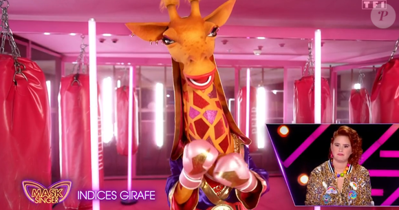 La Girafe lors du lancement de "Mask Singer 2025", le 2 mai, sur TF1