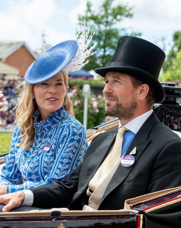 Peter et Autumn Phillips - La famille royale d'Angleterre lors du Royal Ascot 2018 à l'hippodrome d'Ascot dans le Berkshire. Le 20 juin 2018