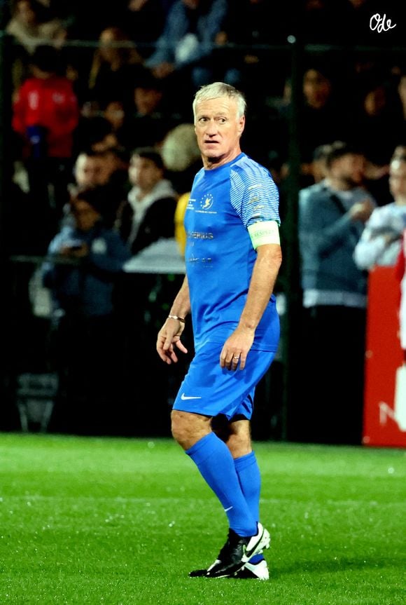 Didier Deschamps durant la première édition du "match des légendes" opposant l'équipe des Légendes, les anciens de Cannes, à l'équipe des Etoiles avec pour capitaine Didier Deschamps, au stade Pierre de Coubertin à Cannes, le 30 octobre 2025.

© Dominique Jacovides  / Bruno Bebert / Bestimage