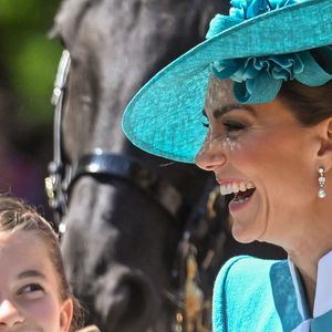 Catherine (Kate) Middleton, princesse de Galles, La princesse Charlotte de Galles - Les membres de la famille royale britannique arrivent à Buckingham Palace pour la cérémonie Trooping the Colour à Londres, le 14 juin 2025. Affecté par le crash du Boeing 787 Dreamliner à Ahmedabad du 12 juin, le souverain et les officiels porteront un brassard noir en hommage aux plus de 270 victimes. Bon nombre d'elles étaient des ressortissants britanniques.