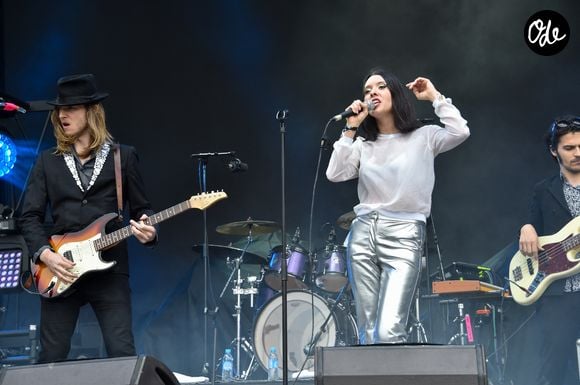 Concert du groupe Minuit avec les enfants de Catherine Ringer et Fred Chichin, Simone et Raoul (Simone Ringer, Joseph Delmas, Raoul Chichin, Tanguy Truhe, Clément Aubert) lors du festival "We Love Green" dans une clairière du bois de Vincennes le 4 Juin 2016. © Lionel Urman / Bestimage