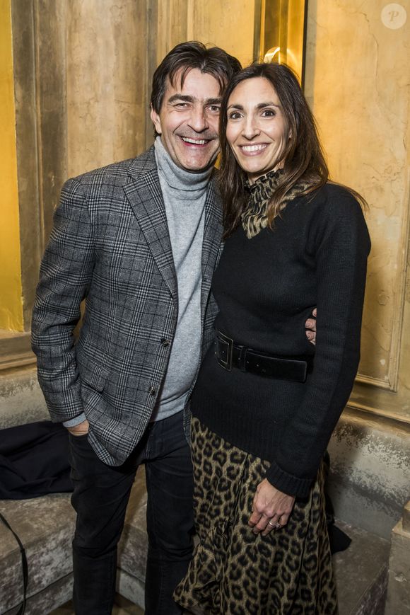Yannick Alléno et sa femme Laurence Bonnel - Dîner pour la sortie du "Numéro" 200 au restaurant Rau à Paris le 31 janvier 2019. © Olivier Borde/Bestimage