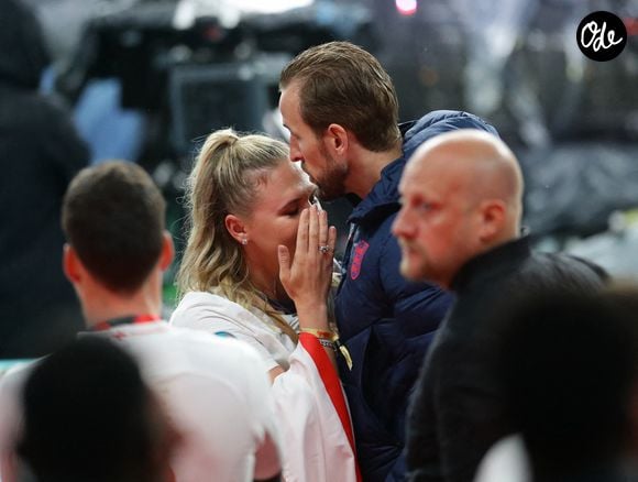 Harry Kane et sa femme Kate dévastés après la victoire de l'Italie en finale de l'Euro. Londres. © David Klein/Sportimage/Cal Sport Media/Zuma Press/Bestimage