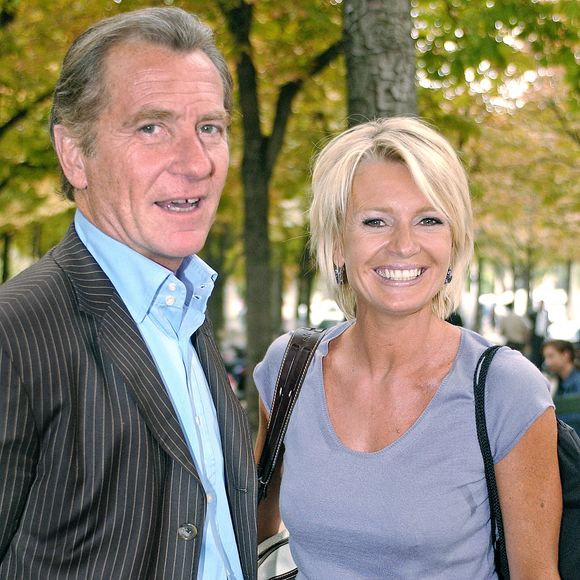 William Leymergie et Sophie Davant arrivent à la conférence de presse de présentation des programmes de la nouvelle saison de France Télévision, au Théâtre Marigny à Paris, France le 5 septembre 2005. Photo by Giancarlo Gorassini/ABACAPRESS.COM