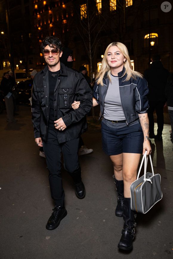 Louane Emera et son fiancé Florian Rossi à l'after party de la maison Miu Miu au club Gigi à Paris pendant la fashion week (PFW) le 11 mars 2025.

© Perusseau / Da Silva / Bestimage