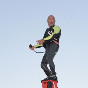 Vincent Lagaf' fait de l'hydrojet a Saint-Tropez, le 6 aout 2013.  
Crédit : RACHID BELLAK / BESTIMAGE