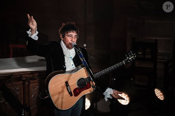 Rodez (12), le 10/07/19 : Laurent Voulzy sur scene a la Cathedrale Notre Dame de Rodez lors d'un concert dans le cadre de sa tournee dans les eglises et cathedrales de France Tourneret F./ANDBZ/ABACAPRESS.COM