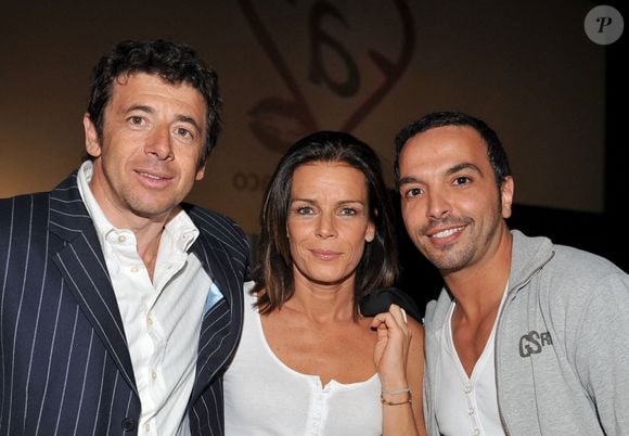 EXCLUSIF - Patrick Bruel, la Princesse Stéphanie et Kamel Ouali dans les coulisses du Gala Fight Aids en l'honneur du musicien français Serge Gainsbourg, au Grimaldi Forum à Monte-Carlo, Monaco, le 20 mars 2008. Photo by Nebinger-Orban/ABACAPRESS.COM