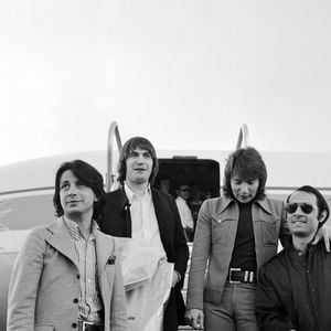 Serge Lama, Monty, Hervé Vilard et Guy Marchand au Festival de Cannes le 12/05/1971 Photo AGENCE/APS-MEDIAS/ABACAPRESS.COM