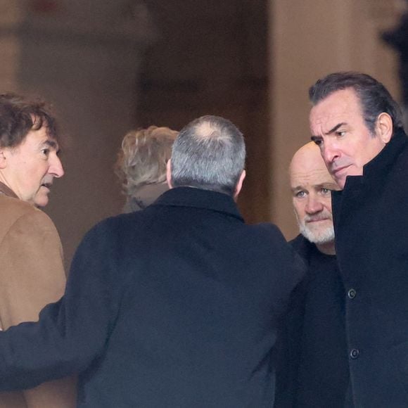 Albert Dupontel, Jean Dujardin - Obsèques du réalisateur Bertrand Blier en l'église Saint-Roch à Paris le 29 janvier 2025. © Dominique Jacovides/Bestimage