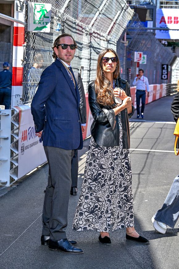 Andrea Casiraghi, sa femme Tatiana Santo Domingo, sur la grille de départ durant le Monaco E-Prix 2026, Round 9, le 16 mai 2026. Photo : Bruno Bebert/Bestimage