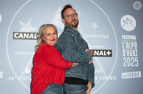 Valerie Damidot et Jarry au Festival in L'Alpe d’Huez le 14 janvier 2025. Photo by Mireille Ampilhac/ABACAPRESS.COM