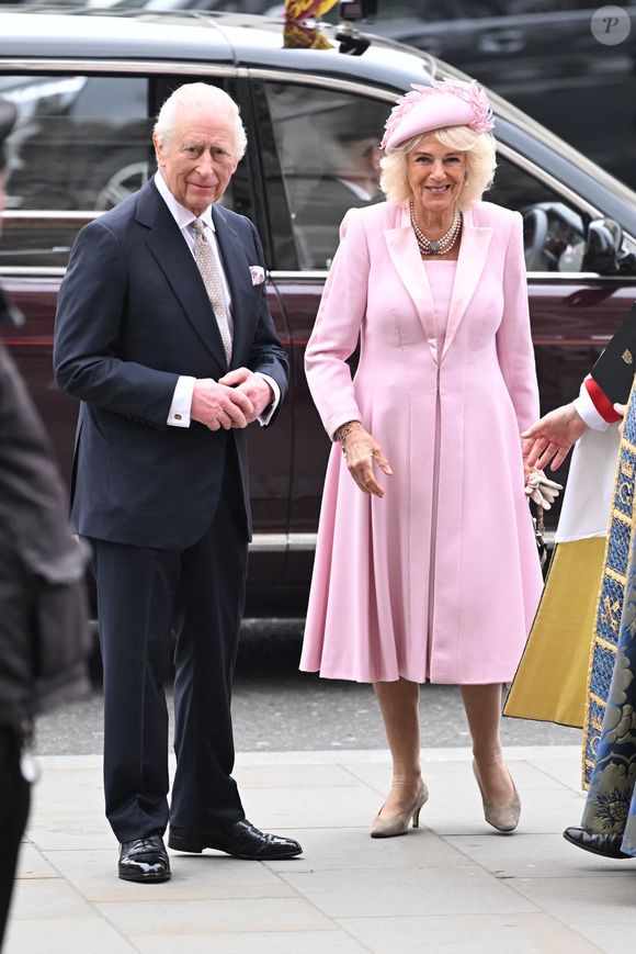 Le roi Charles III d'Angleterre et Camilla Parker Bowles, reine consort d'Angleterre - La famille royale britannique célèbre le 76ème Commonwealth Day à l'abbaye de Westminster à Londres, le 10 mars 2025.