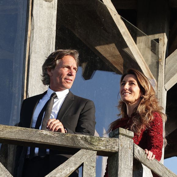 Anne-Claire Coudray et son compagnon Nicolas Vix à la fête du Bontemps au Château Smith-Haut-Lafitte à Martillac près de Bordeaux, France, le 28 avril 2023. Photo par Thibaud Moritz/Abaca