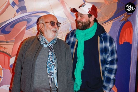Gérard Jugnot et son fils Arthur Jugnot assistent à la première de « Tempo », le nouveau spectacle du Cirque d'Hiver Bouglione, à Paris, en France, le 18 octobre 2025. Photo de David Boyer/ABACAPRESS.COM